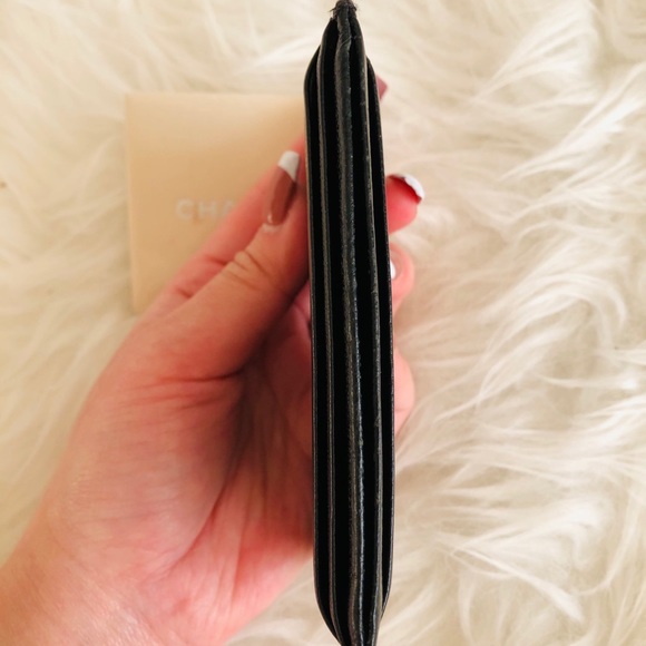 ‼️sold‼️Chanel Black Leather Card Holder Wallet - Picture 7 of 10